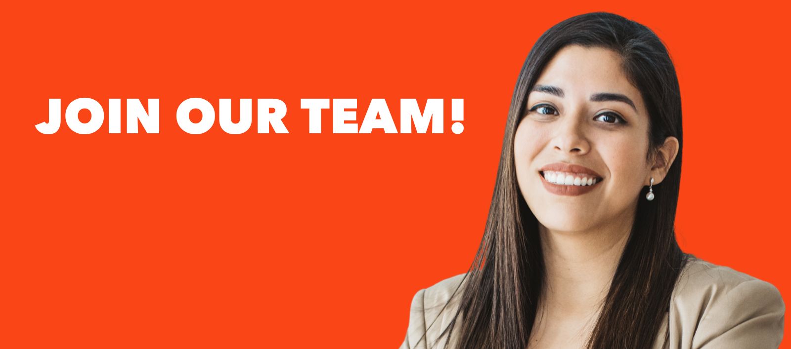 A young Black woman smiles next to the words YWCA Is Hiring