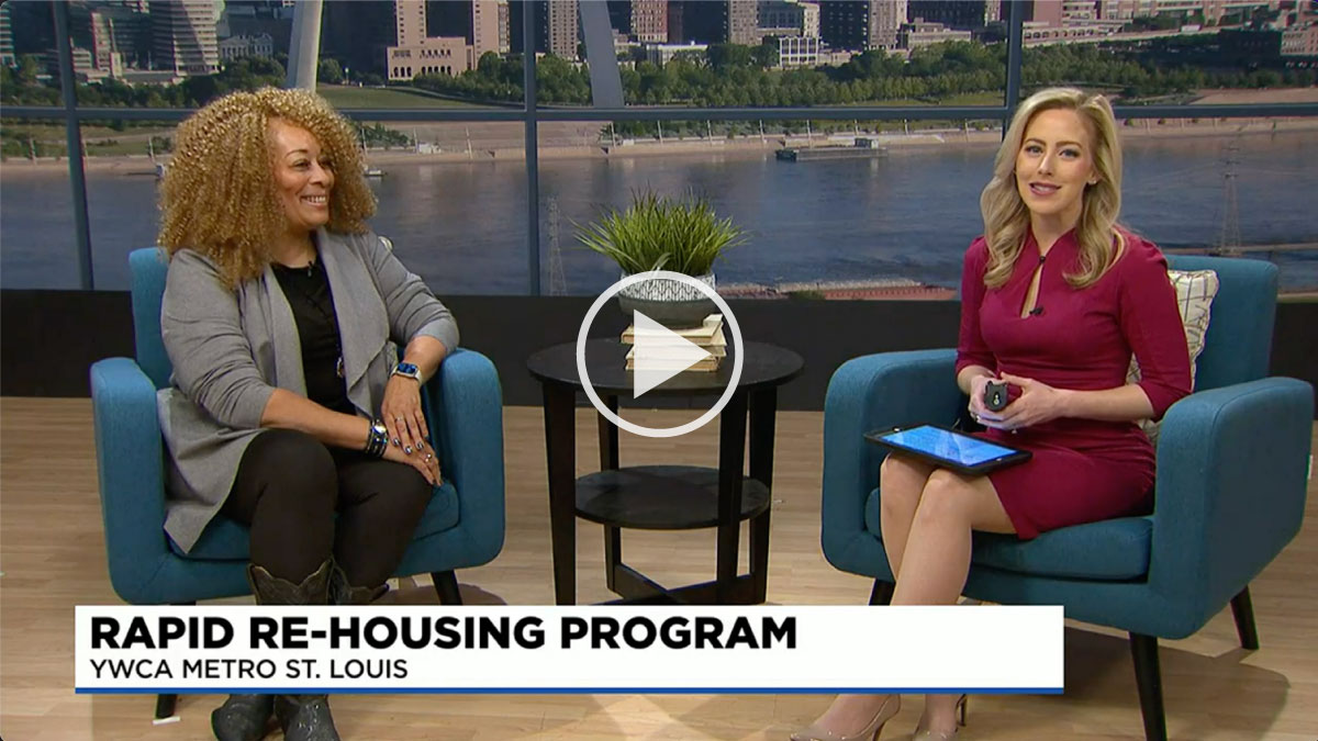 Dr. Cheryl Watkins speaks about the YWCA Rapid Rehousing program for women and children fleeing violence with Paige Hulsey on News 4 at 4